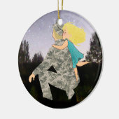 Kisses voor pap kerstversiering keramisch ornament (Links)