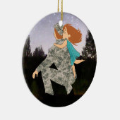 Kisses voor pap kerstversiering keramisch ornament (Rechts)