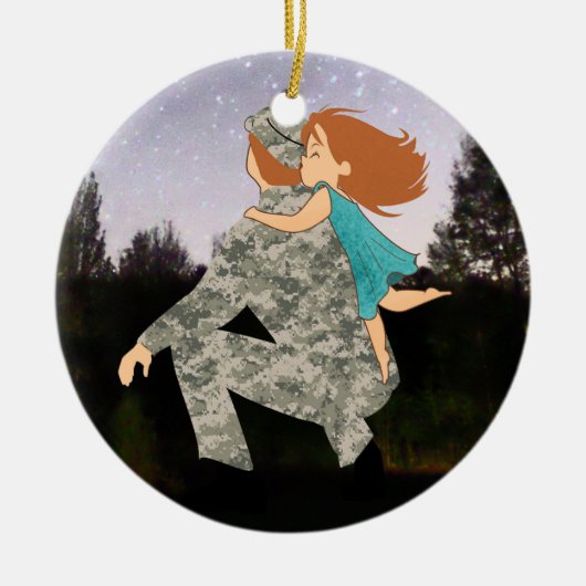 Kisses voor pap kerstversiering keramisch ornament (Voorkant)