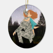 Kisses voor pap kerstversiering keramisch ornament (Links)