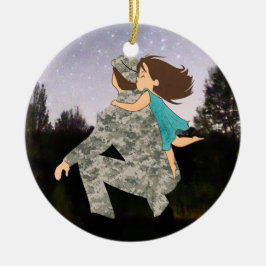 Kisses voor pap kerstversiering keramisch ornament