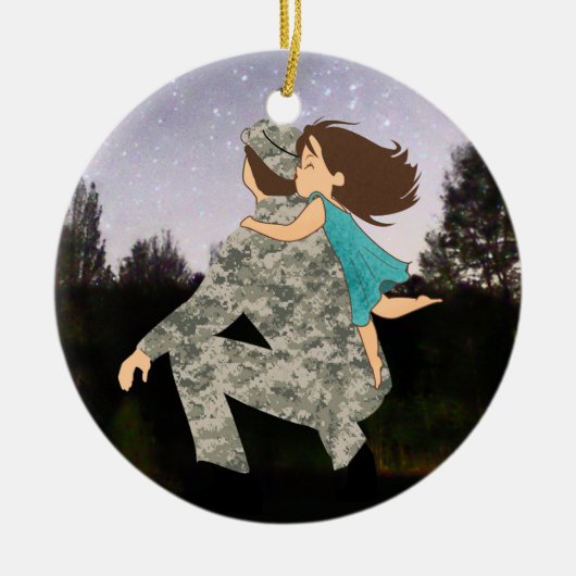 Kisses voor pap kerstversiering keramisch ornament (Voorkant)