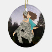 Kisses voor pap kerstversiering keramisch ornament (Links)