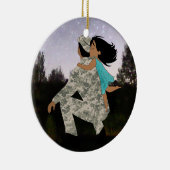 Kisses voor pap kerstversiering keramisch ornament (Rechts)