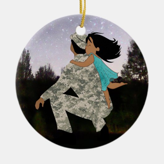 Kisses voor pap kerstversiering keramisch ornament (Voorkant)