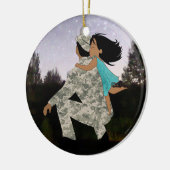 Kisses voor pap kerstversiering keramisch ornament (Links)