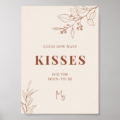 Kisses Wedding Sign Poster (Voorkant)