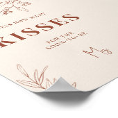 Kisses Wedding Sign Poster (Hoek)