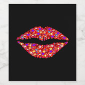 Kisses wijn of mousserende wijn etiketten (Enkel label)