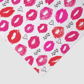 Kisses XOXO Red en Roze Tissuepapier (Detail)
