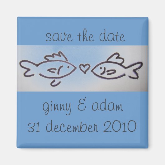 Kissfish bewaart de datum magneet (Voorkant)