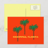 KISSIMMEE, Briefkaart FLORIDA Palm Trees (Voorkant / Achterkant)