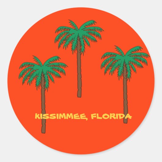 Kissimmee, Florida tropisch ontwerp Ronde Sticker (Voorkant)