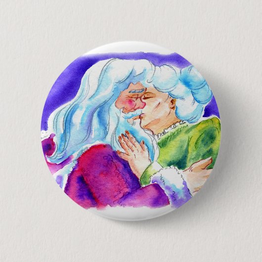Kissin' Clauses Ronde Button 5,7 Cm (Voorkant)