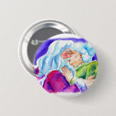 Kissin' Clauses Ronde Button 5,7 Cm (Voorkant /achterkant)