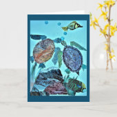 Kiss'in Seaturtles Kaart (Gele Bloem)