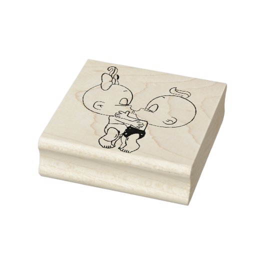 Kissing Babies Rubber Stamp Rubberstempel (Stempel)