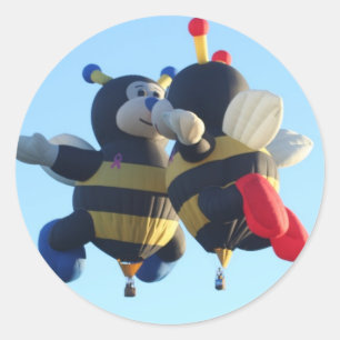 Kissing Bees Hete Luchtballon Sticker