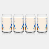 Kissing Blue Jays Fall Wedding Custom Blikvorm Glas (Rechts)