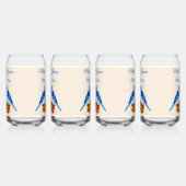 Kissing Blue Jays Fall Wedding Custom Blikvorm Glas (Links)