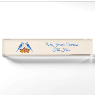 Kissing Blue Jays Fall Wedding Custom Naambordje