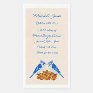 Kissing Blue Jays Fall Wedding Custom Servet