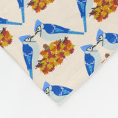 Kissing Blue Jays Fall Wedding Patterned Fleece Deken (Hoek)