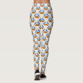 Kissing Blue Jays Fall Wedding Patterned Leggings (Achterkant)