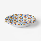 Kissing Blue Jays Fall Wedding Patterned Papieren Kommen (Gebogen)