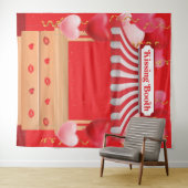 Kissing Booth Valentine Day Love Backdrop Wandkleed (In Situ (horizontaal))