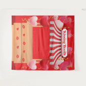Kissing Booth Valentine Day Love Backdrop Wandkleed (Voorkant (horizontaal))
