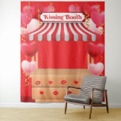 Kissing Booth Valentine Day Love Backdrop Wandkleed (In situ)