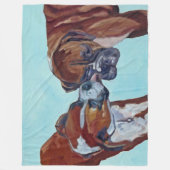 Kissing Boxer Dogs Art Fleece Blanket (Voorkant)