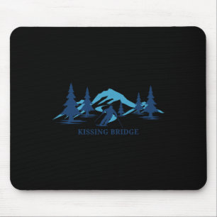 Kissing Bridge New York Ski Resort Skiën Skiër Muismat