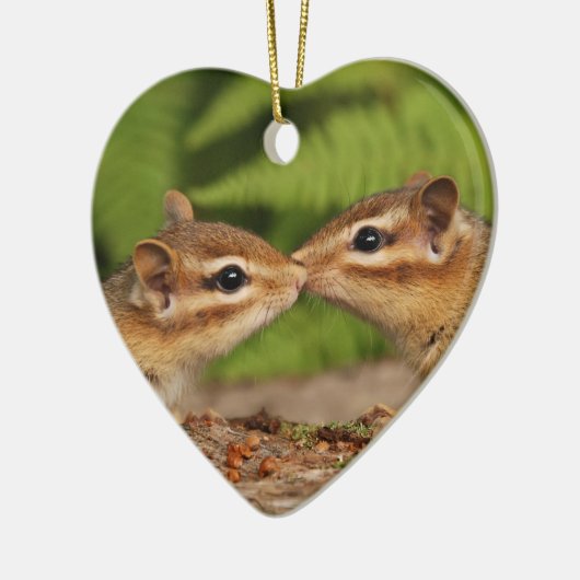 Kissing Chipmunks "Our First Kerstman" Ornament (Links)
