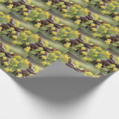 Kissing Chocolate Easter Bunnies Cadeaupapier (Hoek)