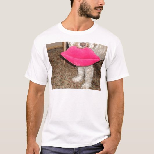 Kissing Cockapoo Dog met Lips T-shirt (Voorkant)