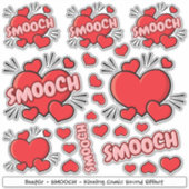 Kissing Comic Sound Effect Sticker Set (Voorkant)
