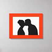 KISSING COUPLE CANVAS AFDRUK (Voorkant)