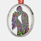 KISSING COUPLE METALEN ORNAMENT (Links)