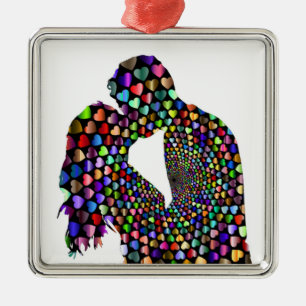 KISSING COUPLE METALEN ORNAMENT