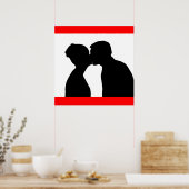 KISSING COUPLE POSTER (Keuken)