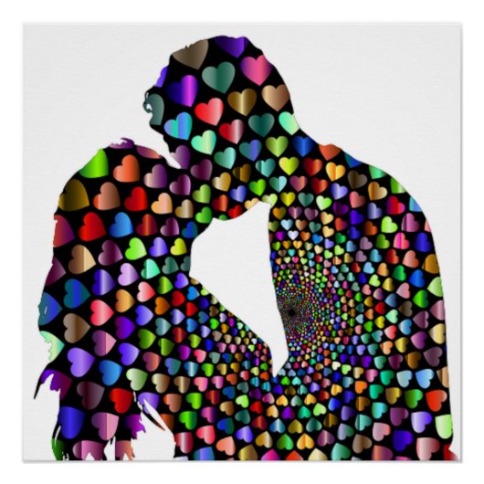 KISSING COUPLE POSTER (Voorkant)