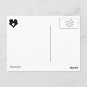 Kissing Couple Silhouette - Blue Skies Briefkaart (Achterkant)