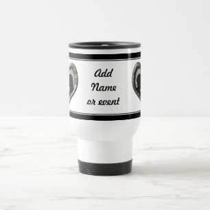 Kissing Couple Silhouette op Camouflage Heart Reisbeker