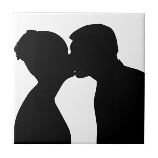 KISSING COUPLE TEGELTJE (Voorkant)