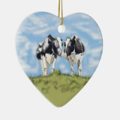 Kissing Cows  Keramisch Ornament (Rechts)