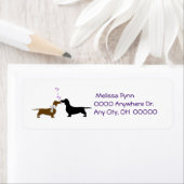 Kissing Dachshunds Retouradreslabel Etiket (Insitu)