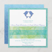 Kissing Dolphins - Custom Order Huwelijksuitnodigi Kaart (Voorkant / Achterkant)