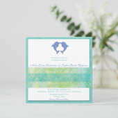 Kissing Dolphins - Custom Order Huwelijksuitnodigi Kaart (Staand voorkant)